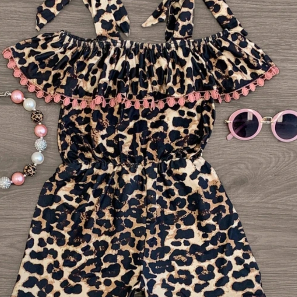 Cheetah Print Romper